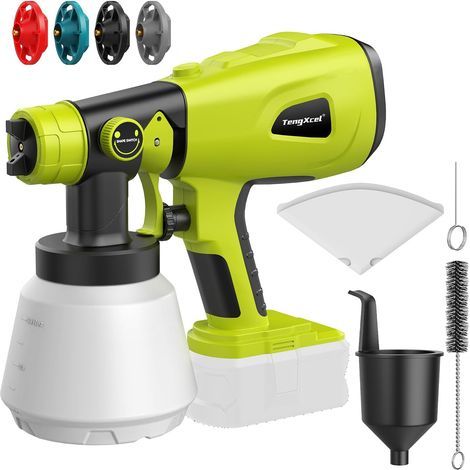 Pulvérisateur de peinture sans fil pour batterie Ryobi 18v, pulvérisateur de peinture sans brosse 200W avec conteneur 1000LM, (aucune batterie incluse) (1/5)