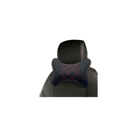 Tete Voiture Conducteur, Coussin Appuie Tete Voiture en Cuir PU Et Interne Coton, Oreiller De Voiture Conduite pour Les Sièges d'Auto Sièges De Bureau Et Sièges De Jeu 1Pièce (Noir a1) (1/5)