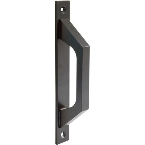 Poignée de porte droite en aluminium (noir) – pour portes coulissantes ou à charnières