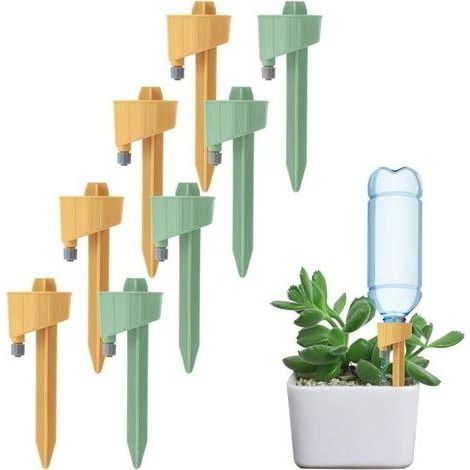 Lot de 8 arrosages automatiques réglables - Facile à arroser - Pour plantes en pot, fleurs, jardin, plantes d'intérieur (1/5)