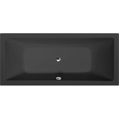 Baignoire rectangulaire KRYSTA 180x80x39cm, noir mat