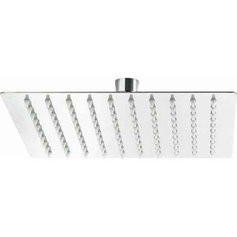 Square shower head 30x30cm, rain shower head, stainless steel (1/5)