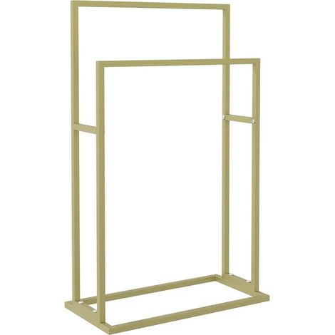 Porte-serviettes sur pied Doré 48x24x78,5 cm Fer