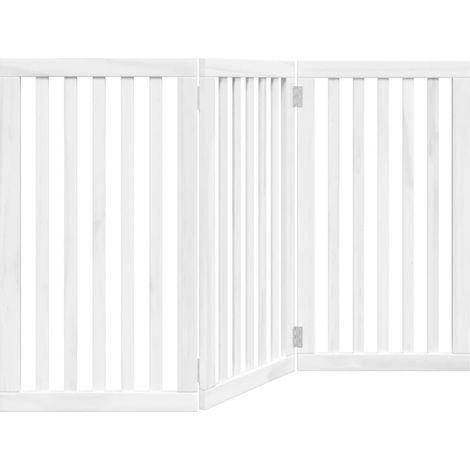 Barrière pour chien pliable 3 panneaux 150 cm bois de peuplier