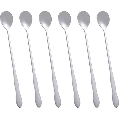 VILLCASE 6pièces Cuillères à Glace Acier Inoxydable Manche Long Forme (1/5)