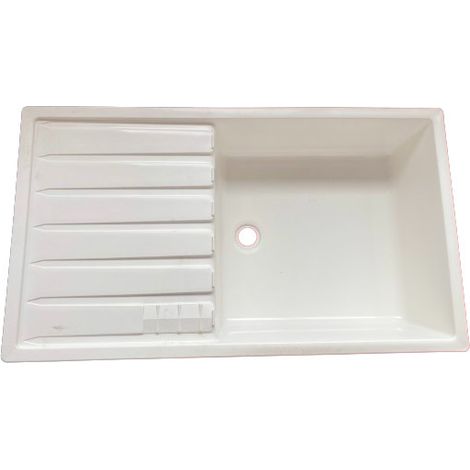 Evier plastique blanc - 600 x 340 mm