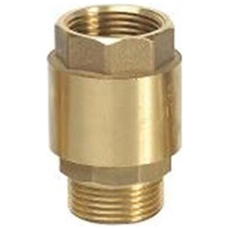 SANMINE - Clapet Anti-Retour Vertical en Laiton Massif - DN15/DN20/DN25 - Filetage Mâle/Femelle - Pour Plomberie, Irrigation et Arrosage - Prévention Reflux d'Eau