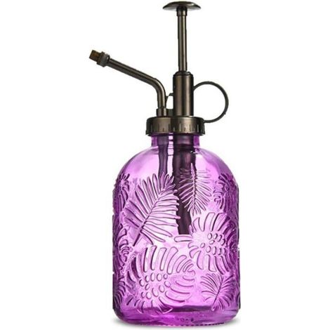 360ML Rétro avec Pompe Supérieure Arrosoir, Une Main Darrosage Pulvérisateur Brumisateur - Violet (1/5)