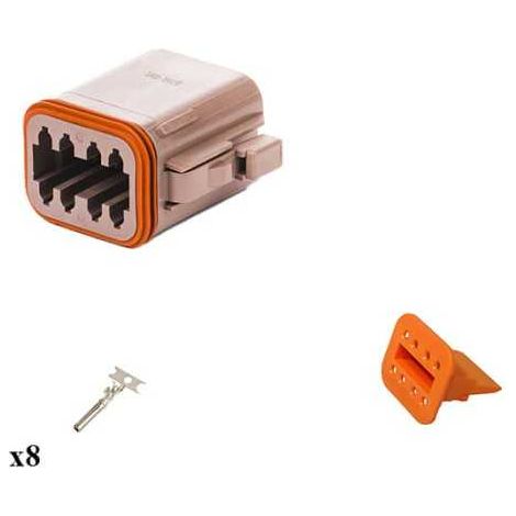Kit Connecteur DT series Mâle 8 Voies Marron