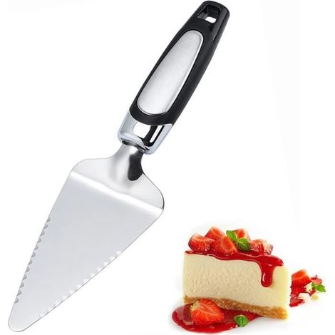 2pcs,Pelle à Tarte en Acier Inoxydable, Pelle à Pizza Couteau à Gâteau, Couteau à Pizza (1/4)