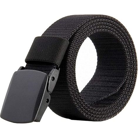 Ceinture tactique militaire pour homme en toile de nylon respirante avec boucle en plastique (1/5)