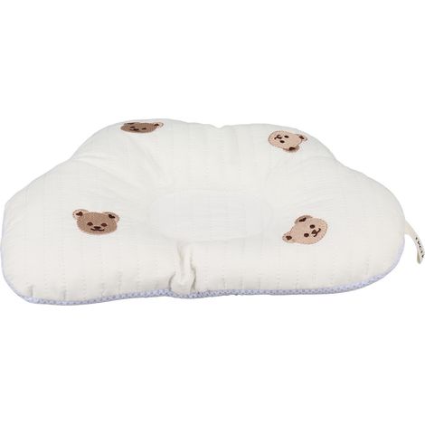 Oreiller bébé en forme de nuage, doux et respirant, en coton PP, mignon et idéal pour dormir avec un ourson nuageux. (1/5)