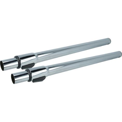 2x Tube d'aspirateur compatible avec Dirt Devil EQU Silence MC, Derby, Energy, DD7770 aspirateur - raccord 32 mm, 58 - 96cm, chromé (1/4)