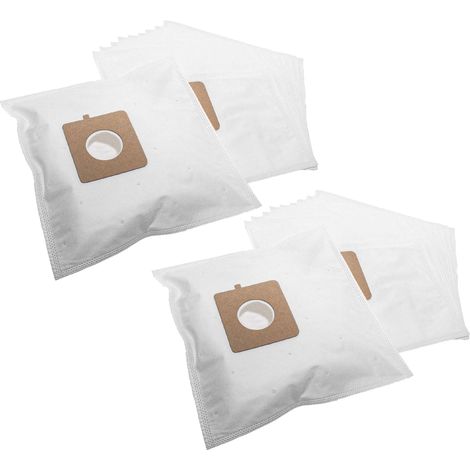 vhbw 20x Vacuum Cleaner Bag compatible with LG Electronics FVD 3060, FVD 370 Vacuum Cleaner - Microfleece, 30.5 cm x 17 cm, White