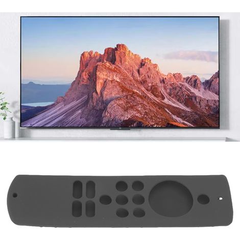 Housse de Protection en Silicone Souple Anti-Dérapant pour Télécommande Fire TV Stick Lite, avec Dragonne, Gris Foncé (1/5)