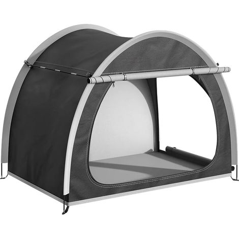 Tente de rangement pour vélos, tissu Oxford 210D revêtu d'argent, 210 x 80 x 110 cm, supporte jusqu'à 300 kg, imperméable, résistant aux UV (1/5)