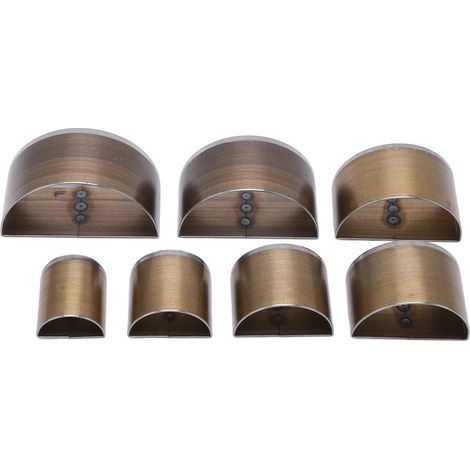 Ensemble de 7 emporte-pièces pour cuir (20 à 50 mm), formes de cuir découpées à la main, design semi-circulaire, acier rapide.