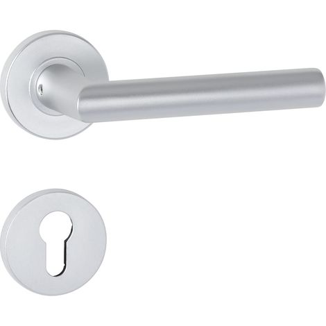 HERMAT Wechselgarnitur mit Rosetten BASIC 02 1902/2073.MI/3127, Aluminium (1/2)