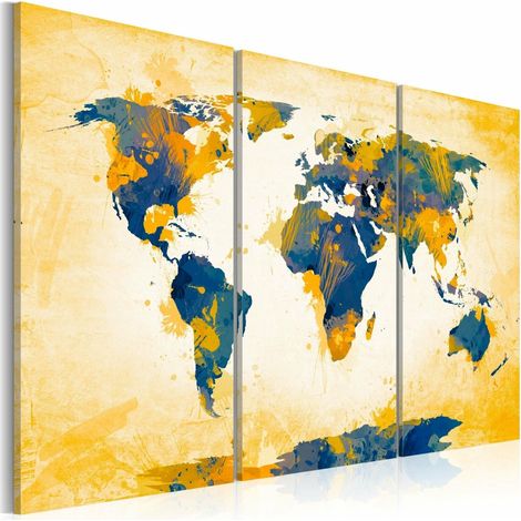 Tableau quatre coins du monde - 90 x 60 cm (1/4)
