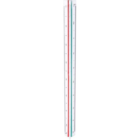 1:20 1:25 1:50 1:75 1:100 1:125 Dreieckiger Kunststoffmaßstab/Lineal