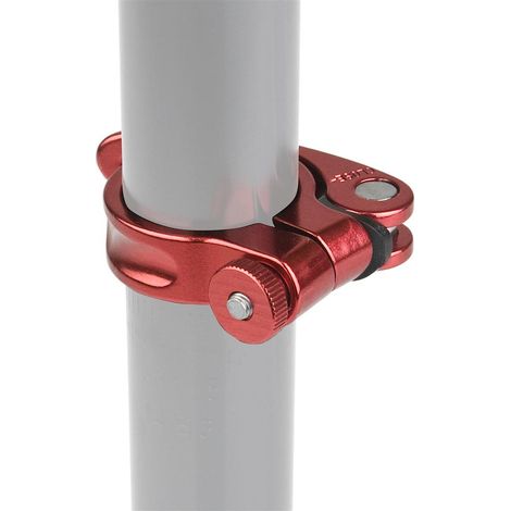 Collier de serrage de tige de selle rouge en aluminium de 31,8 mm avec collier de serrage (1/2)