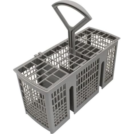 Panier à couverts universel amovible gris pour lave-vaisselle, 6 compartiments, compatible avec diverses marques et modèles (1/5)