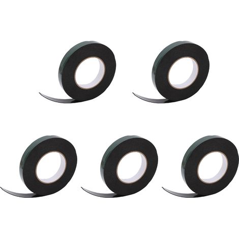 5 Stück PE-Schaumklebeband, multifunktional, wasserfest, doppelseitig, 1 mm Klebeschicht, 20 mm Breite (1/5)