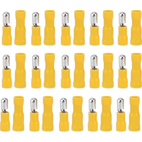 Kit de 50 connecteurs à sertir isolés mâles et femelles pour câbles 12-10 AWG (1/5)