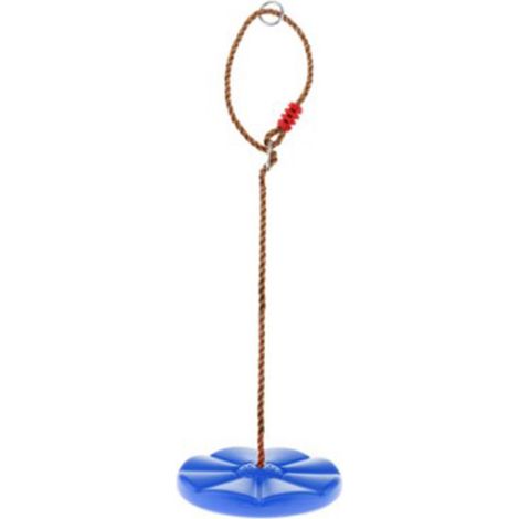 Lot solide en plastique pour balançoire d'arbre avec corde PE, jeu extérieur enfants bleu (1/5)