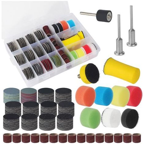 268 Pieces 25 mm Abrasive Disc Paper Wet/Dry, for Dremel Accessories 60/80/120/240/400/800/1000/1500/2000/2500/5000/10000 for Polishing and Sanding Accessories (1/5)