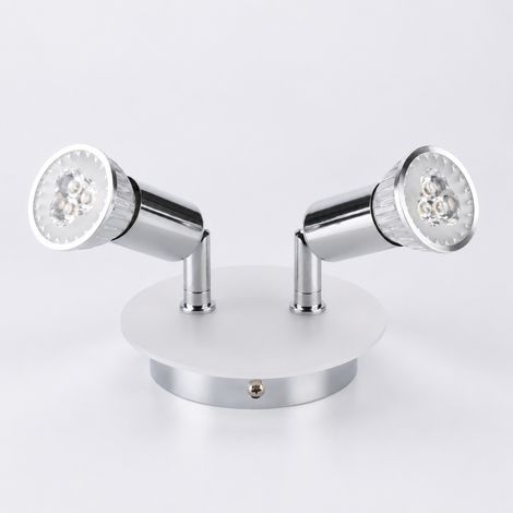 Spot de plafond LED en saillie GU10 double tête orientable réf 7664 30 × 12 × 12 cm 450 g – Livraison gratuite