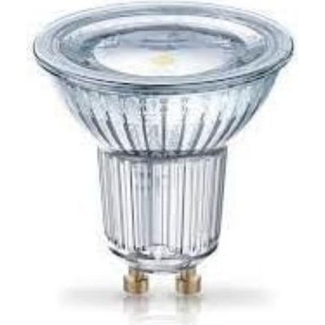 LED Value PAR16 80 120O Ampoule LED 220 – 240 V 6,9 W 3000 K GU10. 575 lumens. Équivaut à 80 W. 10 000 heures. 55 x 51 mm.