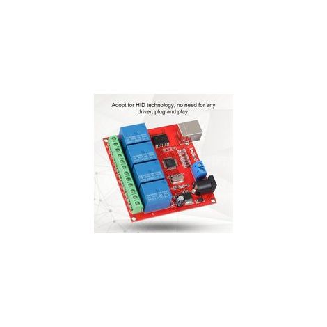 Carte d'extension pour module de commande de relais intelligent USB 4 canaux 24 V pour ordinateur (1/5)