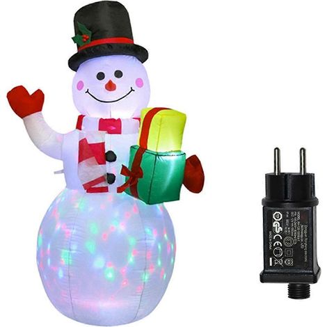 Aufblasbare Weihnachtsschneemänner mit LED-Beleuchtung und EU-Stecker