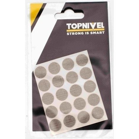 Tapon Cubretornillo Adhesivo 13Mm Textil Oscuro Nivel 20 Pz