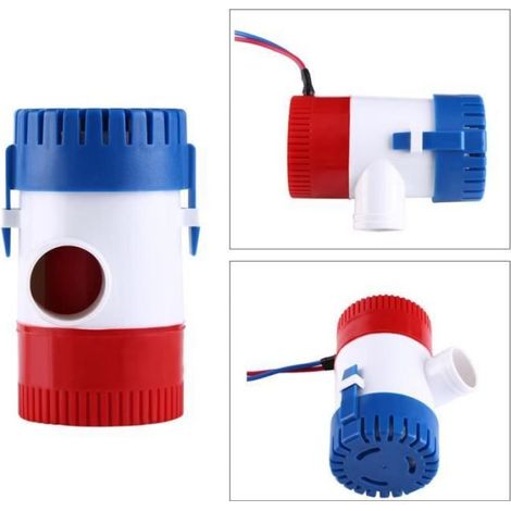 Pompe de Cale Submersible Électrique pour Yacht Bateau 12V 3A 1100 GPH - - Rouge (1/3)