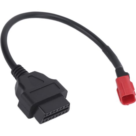 Connecteur OBD 16 broches vers 6 broches pour moto, câble flexible noir, entretien et modification (1/5)