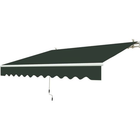 Tenda da sole a parete L.300xH.200cm, in poliestere 280 gr/m² verde Fredi