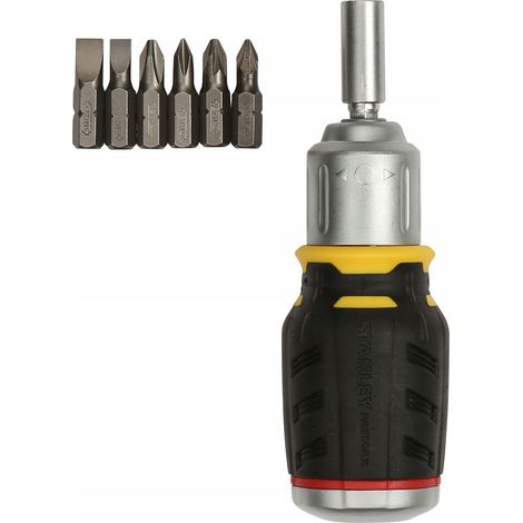 Destornillador de carraca Stanley + 6 puntas (1/3)