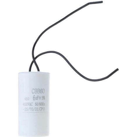 Condensateurs de démarrage moteur CBB60 450 V CA pour machine à laver : hautes performances et fonctionnement stable (6 µF) (1/5)