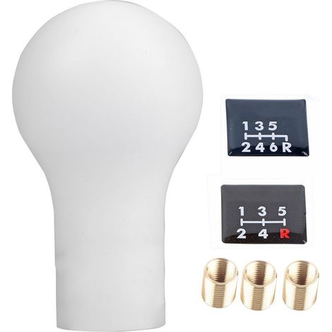 Schaltknauf für 5-Gang-Schaltgetriebe/Automatik für Mitsubishi Lancer V3/EVO (weiß) (1/5)