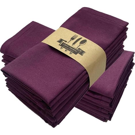 Serviette de table bohème en gaze – 50 x 50 cm, lavable, idéale pour les mariages