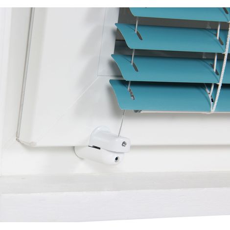 Set di 2 fissaggi universali e regolabili senza forature per cavi di tenda - Bianco