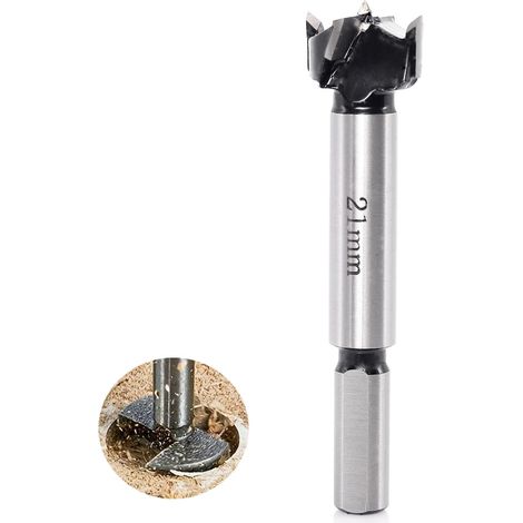 Mèche Forstner HW Ø 21 mm, tige 10 mm, embouts Forstner avec tige ronde, Longueur 90 mm, Accessoires pour perceuse à bois, plastique (1/5)