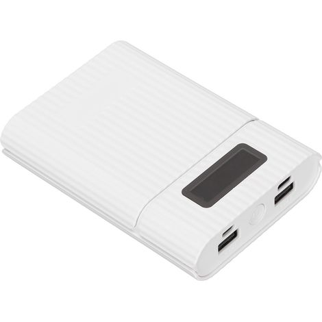 Boîtier de Batterie Portable M09B 4x18650 USB-C, Power Bank DIY Blanc à Assembler Soi-Même (1/5)