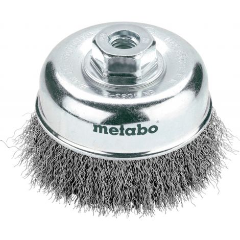 Brosse boisseau 100x0,3 mm/ M 14, fil métallique, ondulé, épaisseur de fil 0,30 mm metabo (1/2)