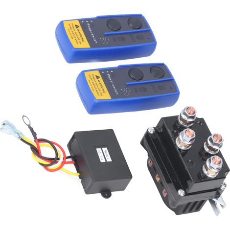 Treuil 12V 500A Relais Contacteur Kit Télécommande pour Treuil 8000-12000lb Camion Jeep ATV SUV (1/5)