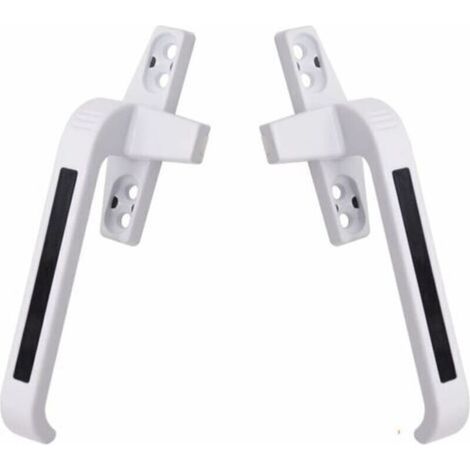 Poignée de fenêtre, poignée gauche et droite, alliage d'aluminium, poignée de porte battante, serrure de fenêtre, poignée de fenêtre coulissante, - Blanc,