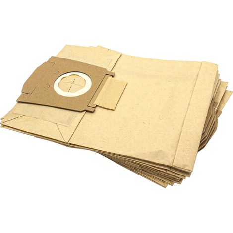 vhbw 10x Sacs compatible avec Kärcher A1000, 6.904-239, 6.904-239.0, 6.904-329, 1000 aspirateur - papier, 30cm x 21cm couleur sable