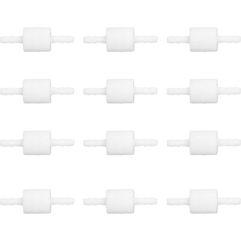 Lot de 12 clapets anti-retour unidirectionnels en PE haute température résistant à la corrosion, à ressort, pour l'industrie, 4,1 mm/0,16 po (blanc) (1/5)